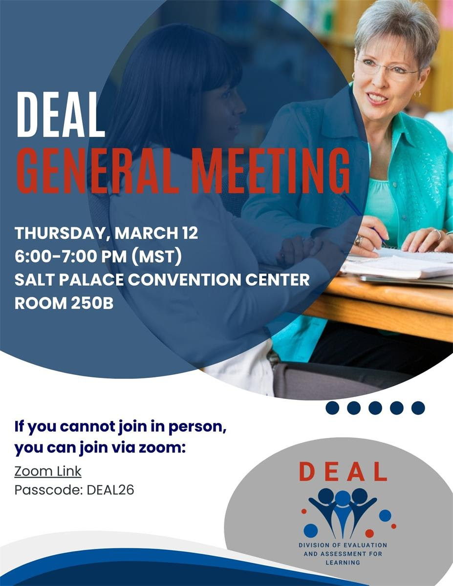 DEAL Flyer. The password is DEAL26.